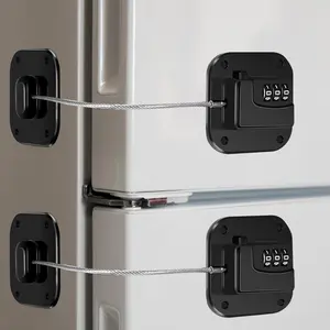 Childproof Fridge Locks for Refrigerator Freezer, Easy Install No Keys Needed Combo Lock, Multifunctional Child Safety Locks for Cabinets and Drawers