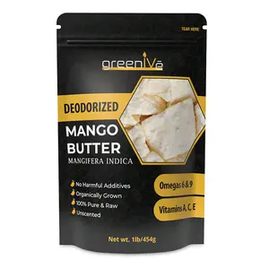 GreenIVe Mango Butter Chunk 1 lb Deodorized 100% Pure Raw Body Care Moisturizer for Skin Repair & Hydrating Cleansing Moisture Moisturizing