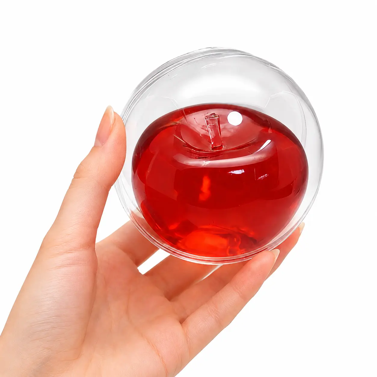 8cm Apple Vaseline Squishy - Non-Rebound Stress Relief ball | Cute Christmas/Easter Gift Glossy Apple Squishy Ball | Soft Squeeze Stress Relief Desktop Ornament for Adults, Portable Office Decompression Decor, Ideal Party Favor & Holiday Gift