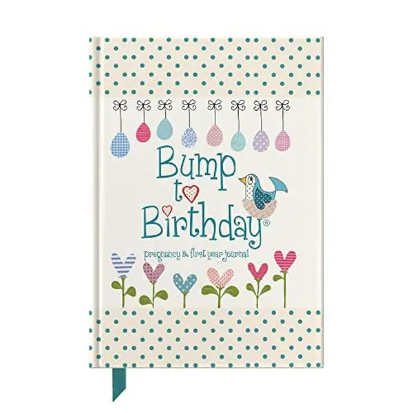 USED Hard Cover Book - Bump To Birthday: Award-Winning Pregnancy & First Year Journal with Week-by-Week Bump Facts, Guided Prompts, Full Colour, Birth Memory Pages & Hand Drawn Illustrations by Helen Stephens (English), Capture Memories, Pregnancy Celebra