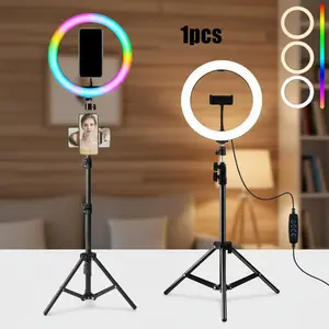 12 Inch Circle Light Kit with 43" Maximum Height Tripod - 3-Step Brightness Control for Instagram Live, Facebook Gaming & Small Business Promotion Videos#Easter Day