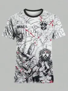 Brazilian Style Men's Soccer Jersey, Comfortable Sporty T-Shirt, Training Clothes, Workout Sportswear, All over Print, Slim Fit, Breathable Material, Ideal for Training and Parties
