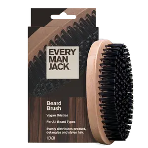 Every Man Jack Beard Brush, Men’s Beard Detangling and Styling Tool, Grooming Essentials for Men