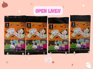 Squishmallow Halloween Trading Cards with Exclusive Parallels  - Collectible 3-Pack Booster Packs