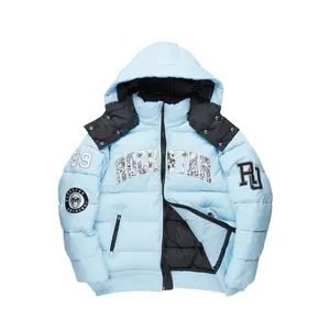 Bronx Baby Blue Heavy Puffer Jacket