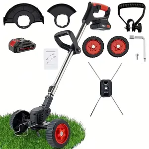 【AAA】A Versatile 3-In-1 for Removing Weeds And Mowing Lawns - Features an Electric Trimmer, Edge Trimmer, And Shrub Cutter, with Adjustable Height And a Rotating Head, Comes with Two High-Capacity Batteries, Easy to Set Up, And Lightweight