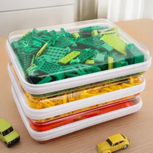 3PCS Large Clear Hard Shell Zippered Case, Diaper Bag Organizing Pouches, Waterproof Cosmetic Bag, Kid's Toy Storage Organizer Bins, Pencil Case.