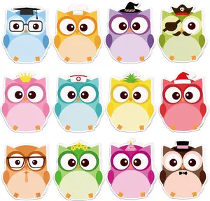 Owl Sticky Notes, 240 Pages Cute Owl Self Adhesive Memo Pad Owl Sticky Note Self Stick Owl Stick Notes Memo Pads for , School, Office -12 Designs