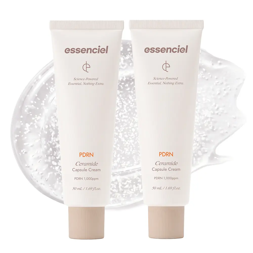Essenciel PDRN Ceramide Capsule Cream 2-Pack (50ml x2) | Salmon DNA & Ceramide Complex, Moisturize, Skin Repair, Barrier Boosting Moisturizers & Mists, Renewal | For Dry & Sensitive, Plump Healthy-Looking Complexions