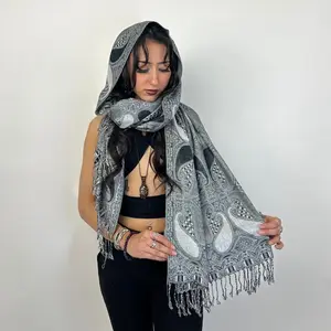 Phantom Drip Rave Pashmina Scarf