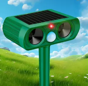 2 Pack Outdoor Garden Protector, Waterproof Yard Device with Motion Sensor & Flash Light for Lawn & Landscape Maintenance