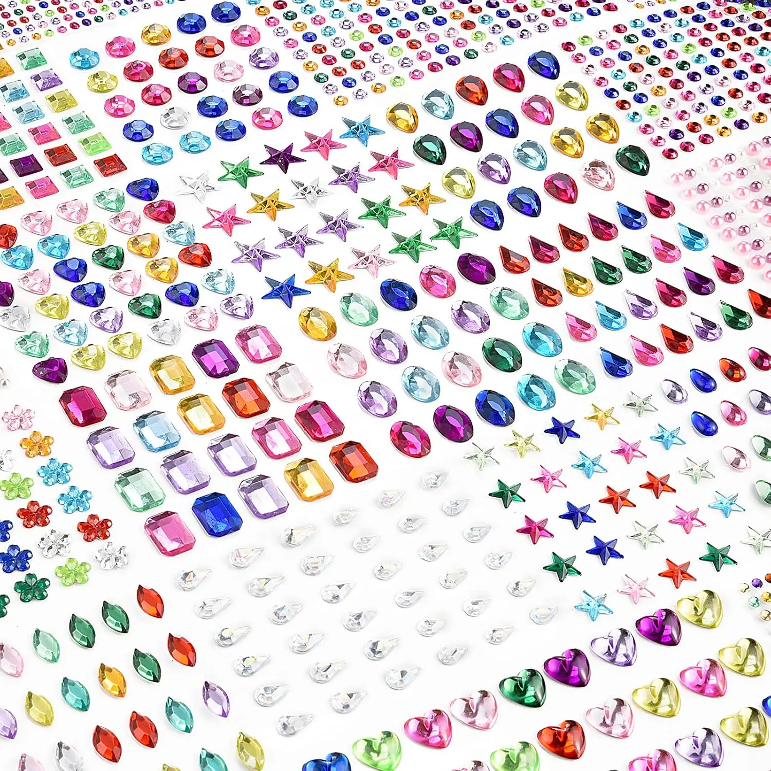 Stickers, 3897 count Rhinestone Stickers Stick for Crafts Self Adhesive ...