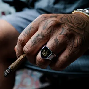 Cannabis Leaf Ring