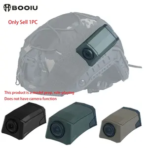 BOOIU Tactical Helmet Camera Model with Hook Loop Magic Sticker Cosplay Fast Helmet Decoration Camera Props Outdoor Sport CS Helmet Accessory