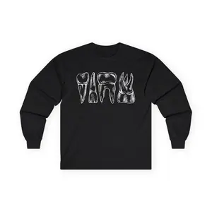 Dental Molar Teeth Illustration | Gildan Ultra Cotton Long Sleeve Shirt