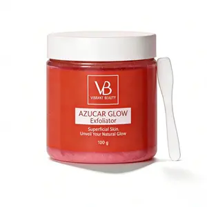 VB Azucar Glow Exfoliant & Brightening Sugar Scrub 100g Hydrating Facial Cleanser, Exfoliates to Smooth Skin for a Natural Glow, Deep Cleansing & Moisturizing Skincare for Daily Use