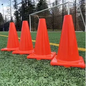 LVL10 Sports Heavy & Tough Cones - Won't Fly Away in Wind or Crack Packs - Pro Training Cones - 12" Size