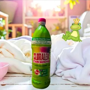 CLORALEN Stain Remover color protection with the cleaning power of vinegar and hydrogen peroxide. 32.12 fl oz. Cloralen Stain Remover is a popular, often vinegar-based, non-chlorine laundry product that boosts detergent, brightens colors.