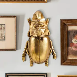 Creative Resin Rhinoceros Beetle Wall Hanging, Modern Home Decor Craft, Insect Lover Collection, Handmade Frame Decoration, Unique Artwork