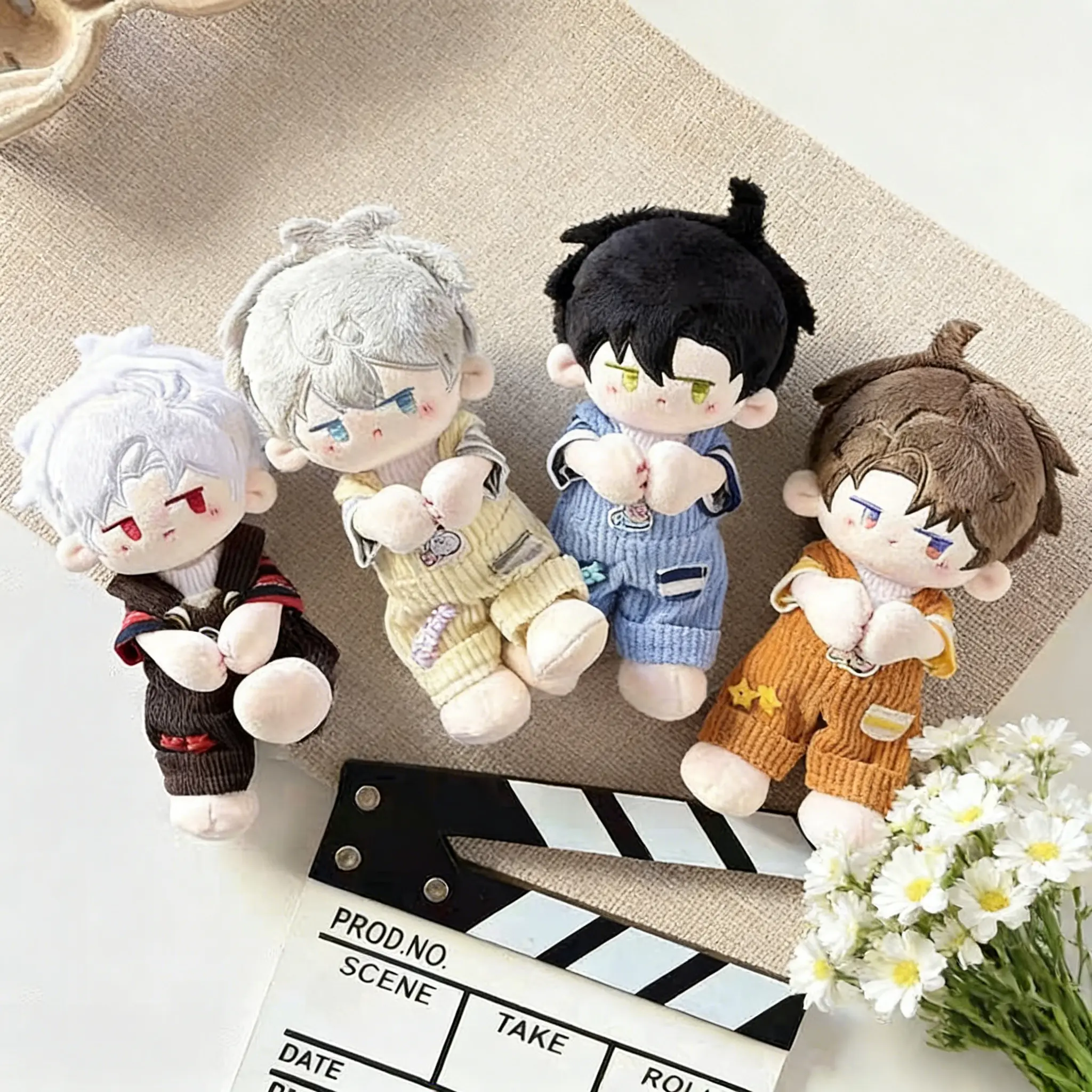 Anime Character Stuffed Animal, 15cm Soft Plush Collectible Toy with Magnetic Detachable Ears, Cuddly Doll Gift, Collectible Soft Animal, Soft Adorable Stuffed