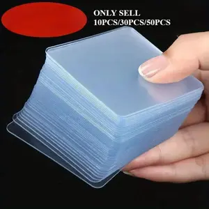 10/30/50pcs Strong Adhesive Double Sided Mounting Tape, Heavy Duty Traceless Transparent Tape, Removable Strips Sticky Nano Tape For Paste Items, Household Carpet Nano Double Sided Tape, Picture Hanging Strip