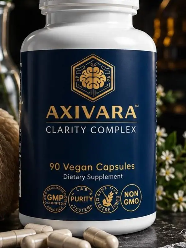 Axivara Clarity – Nootropic Focus & Memory Supplement | Botanical Brain Support for Mental Energy & Clarity | Herbal Liquid Extract (90 Vegan Capsules)