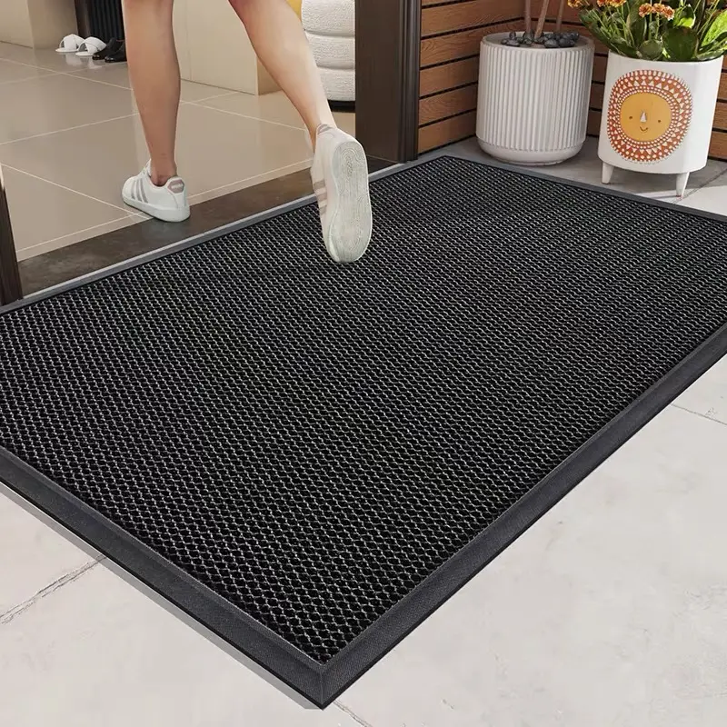 High-End Nylon Mesh Doormat For The Entrance, Outdoor Dust-Removing Carpet, Rubber Anti-Slip Bottom Design, Washable And Easy To Maintain. Suitable For Villas, Homestays, Shops, Living Rooms, Bedrooms, Indoor And Outdoor Muddy Areas, Home Decoration.