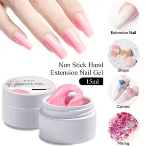 One non stick fingernail extension gel, 3D three-dimensional gel, transparent, white, pink can be used for any nail styling and delay suitable for DIY nail and salon, Art Nail Polygel