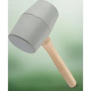 18 Oz Rubber Mallet with Wood Handle, No-Mar Deadhead Design for Delicate Surfaces, Non-Slip Grip, Durable Construction, Shock Reduction Technology, Heavy-Duty Striking Tool repair  tools