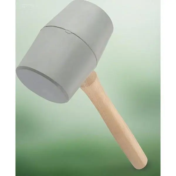 18 Oz Deadblow Rubber Mallet with Wood Handle - Rubber Head, Soft Grip, No-Mar Deadhead Design for Delicate Surfaces, Shock Reduction, Durable Construction, Heavy-Duty Hand Tool for Wood Joint Repairs, Deadblow Rubber Mallets, Rubber Head Rubber Mallets