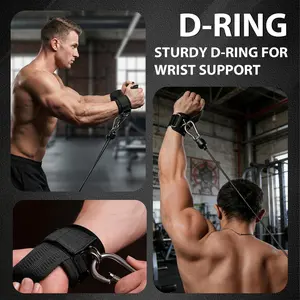 Double D-Ring Lifting Wrist Wraps | Wrist Support for Resistance Bands & Gym Workouts