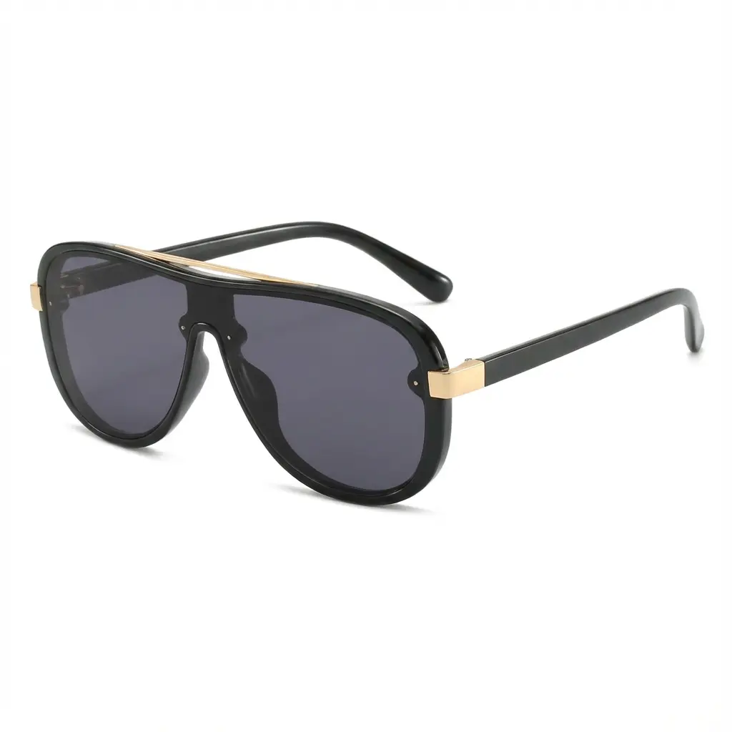 ZENOTTIC Unisex Large Size Plastic Trendy Styling Sunglasses - 1-Piece Integrated UV400 UV Protection Lens, Eyewear Shades, Ideal for Daily & Beach Outdoor Use, Trendy Beach Eyewear, One-Piece