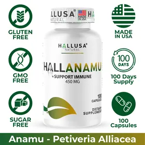 Anamu 450 mg - Dietary Supplement for 100 Capsules - HALLUSA NATURAL