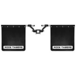 212 MAIN Adjustable 2 in. Hub Mudflap System, Matte Black with Removable Stainless Steel Trim Plates