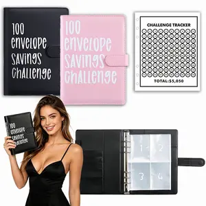100 Envelopes Dream Goal Saving Challenge, Savings Pocket Binder, Craft Financial Future with Budget Planner & Cash Envelopes, Fulfill The $5050 Savings Milestone