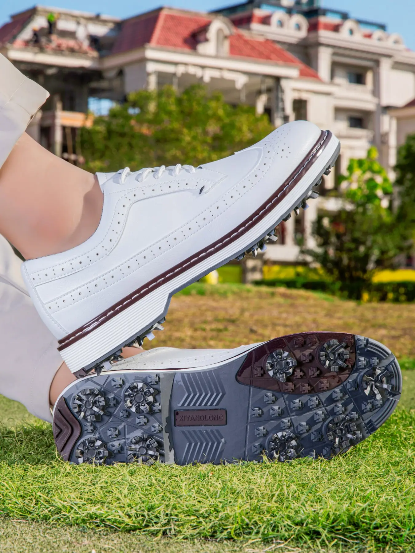 Men's Professional Golf Shoes, Comfortable Stud Design, Golf Spike Shoes, Golf Casual Shoes, Athletic Golf Shoes, Outdoor Activities, Walking, All-Day Wear, Performance Boost, Perfect for Golf Lovers