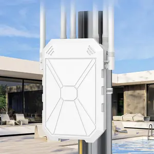 AX1800 Outdoor WiFi 6 Extender, High Power Outdoor WiFi Extender Signal Booster, Long Range Outdoor WiFi Access Point, IP67 Weatherproof, PoE Power , for Starlink, Cameras, Patio, Camping,RV