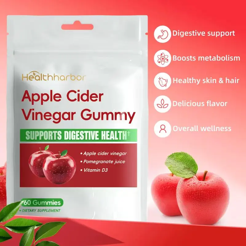 Healthharbor Apple Cider Vinegar Super Curve Softgels - Digestive Support, Energy Boost, Heart Health, Vegan, Gluten-Free, 60 Count