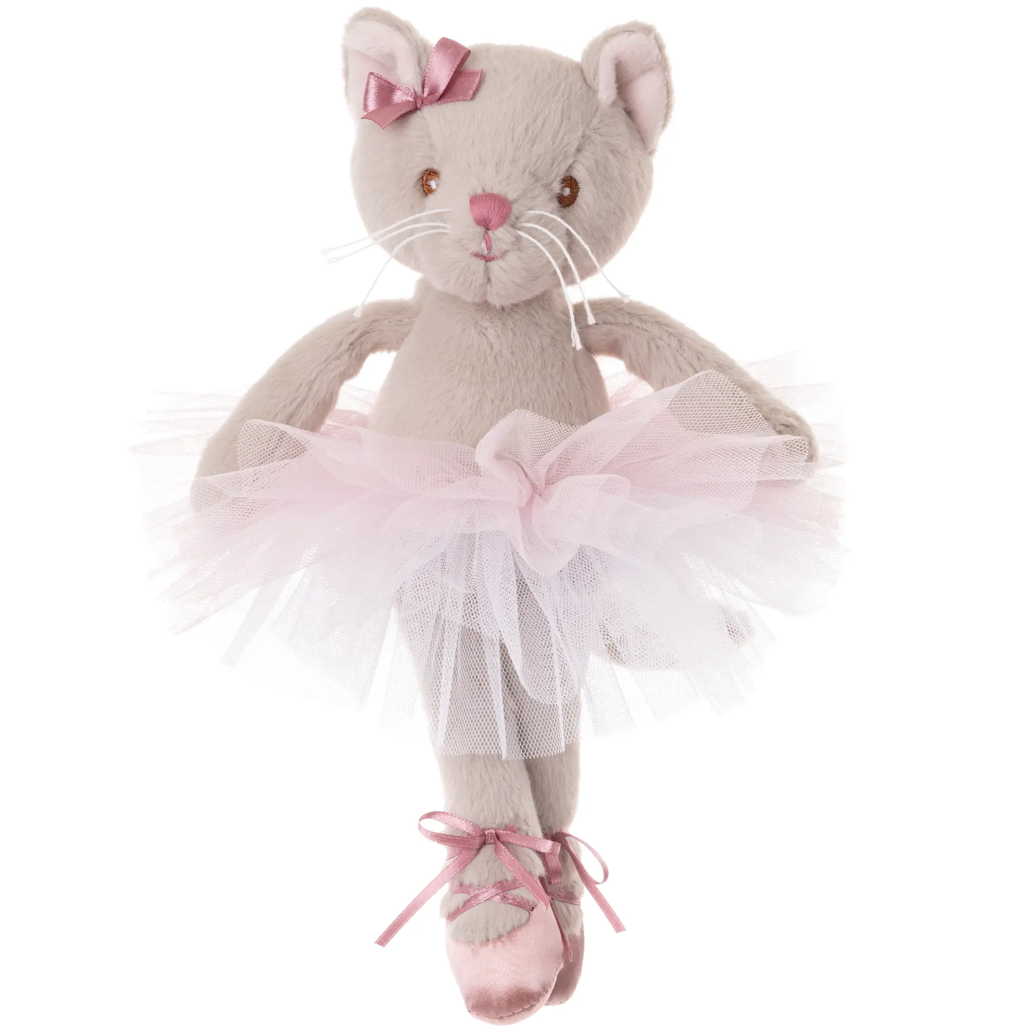 Bukowski Bears Sweet Albertina 10-Inch Soft Plush Cat Stuffed Animal Toy with Tutu Dress, Ballet-Themed, Suitable for 0+ Years Kids & Collectors