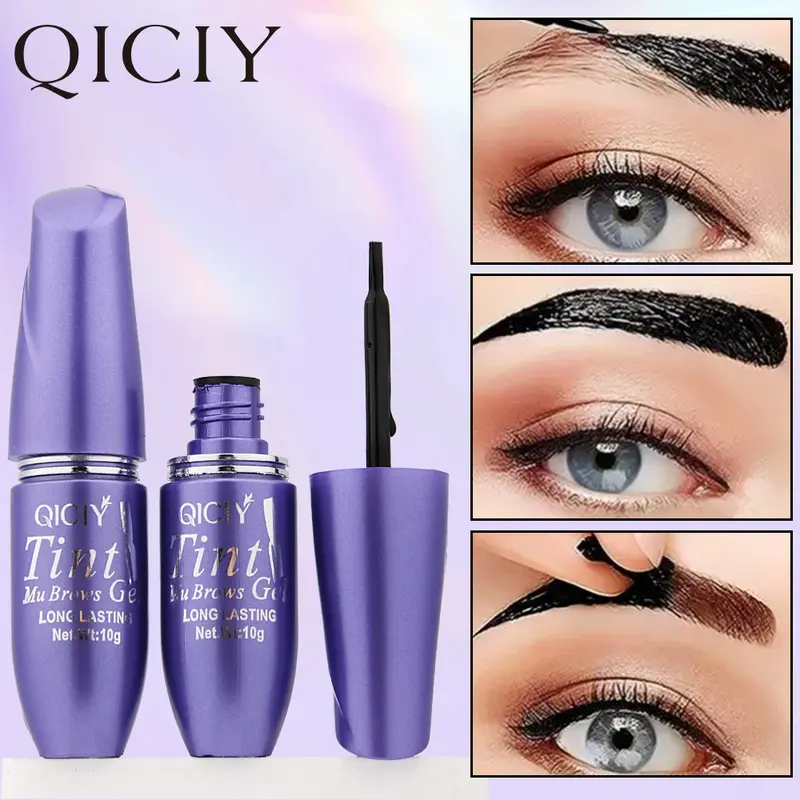 Easy Peel Eyebrow Gel - waterproof and sweatproof ,long-lasting black or brown tattoo color,film-forming,coverage,creates eyebrow tattoo effect, suitable for all skin types