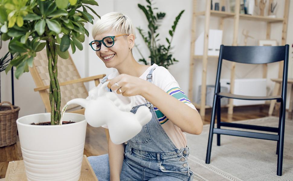 Cute White Unicorn Watering Can - Fun Indoor Plant Pitcher Gift for Kids & Plant Moms