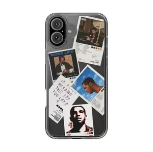 Suitable for iPhone 16 15 14 13 12 11 Pro Max Drake Album Cover and Track List Transparent Silicone Shockproof Phone Case