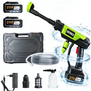 Cordless High Pressure Spray Gun With 6 In 1 Nozzle For Car Washing Driveway Deck Cleaning Ergonomic Handle Design Portable Water Booster For Outdoor Tasks