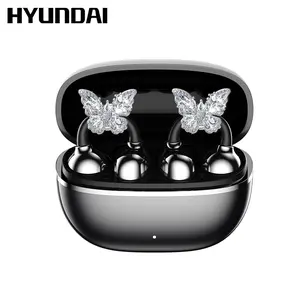 HYUNDAI Earclip C7 Clip-on Design Wireless Earphones, Upgraded Panoramic Sound Headset, Comfortable Wearing & IPX5 Waterproof Sports Earbuds for Work, Fitness