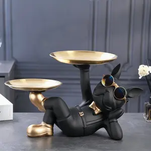 Creative Dog Design Key Storage Tray, 1 Count Resin Key Storage Holder, Desktop Storage Rack for Home Living Room Entryway Decor, Organizer, Home Decor Accessory