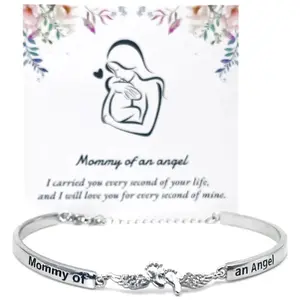 Letter & Wing Design Cuff bracelet, Fashionable Jewelry for Women, Elegant All-match Fashion Accessories for Daily Wear, Personalized Angel Ring, Engraved Ring