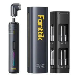 【FathersDayGift】Fanttik S2 Pro Max Electric Screwdriver, Cordless Screwdriver Set, 7 Torque Settings, 0.5 to 6N.m, 16 Magnetic Bits, 1/4''Hex Shank, with 90° Angle Adapter, for Furniture, Household Repairs