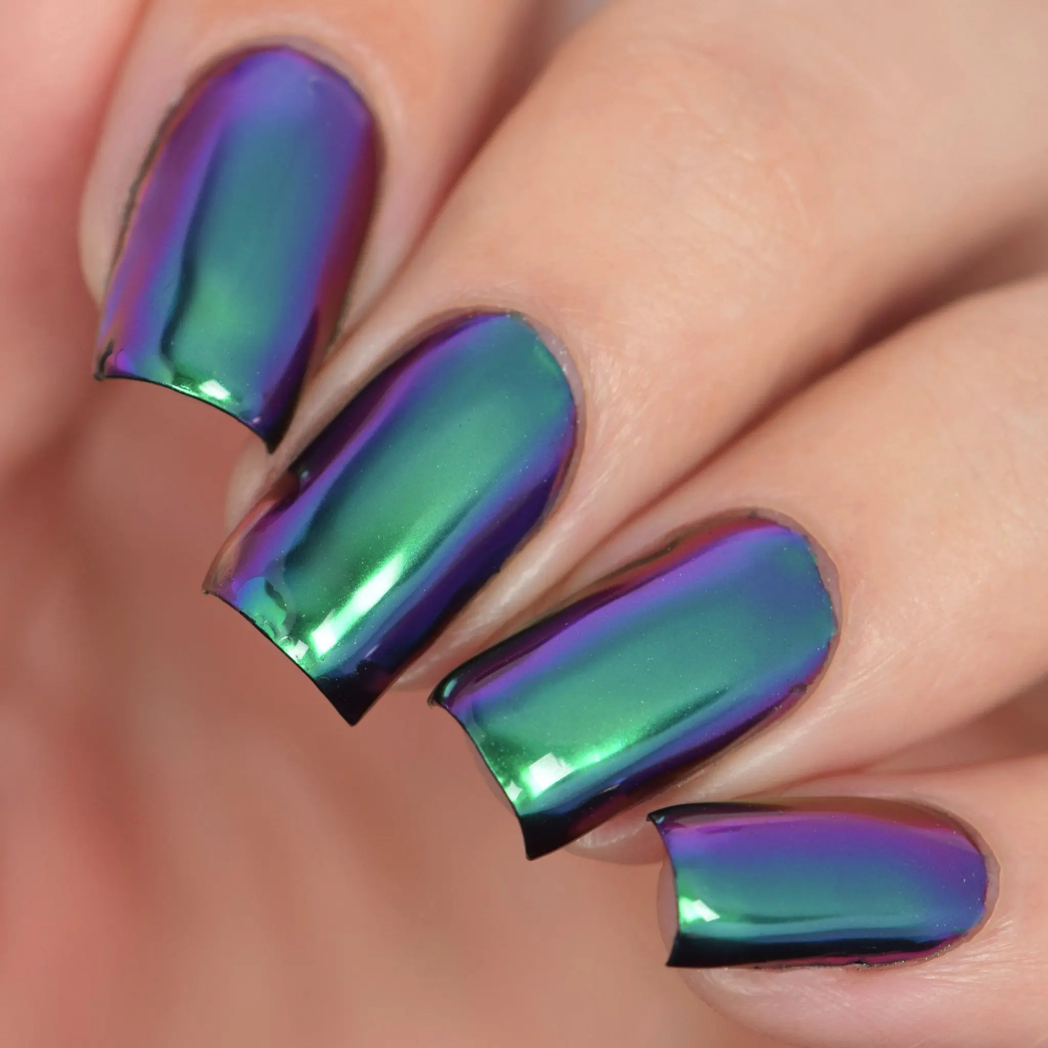 Twinkled T Nail Powder Dip Kit with Chrome, Iridescent Shimmer & Holographic Powders for Moonlight Art - Includes Illuminating Glitter, No-Wipe Gel Topcoat & Silicone Tools for Techs, Gel Nail Art Kits