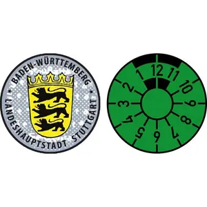 Stuttgart City Sticker and Inspection Seal