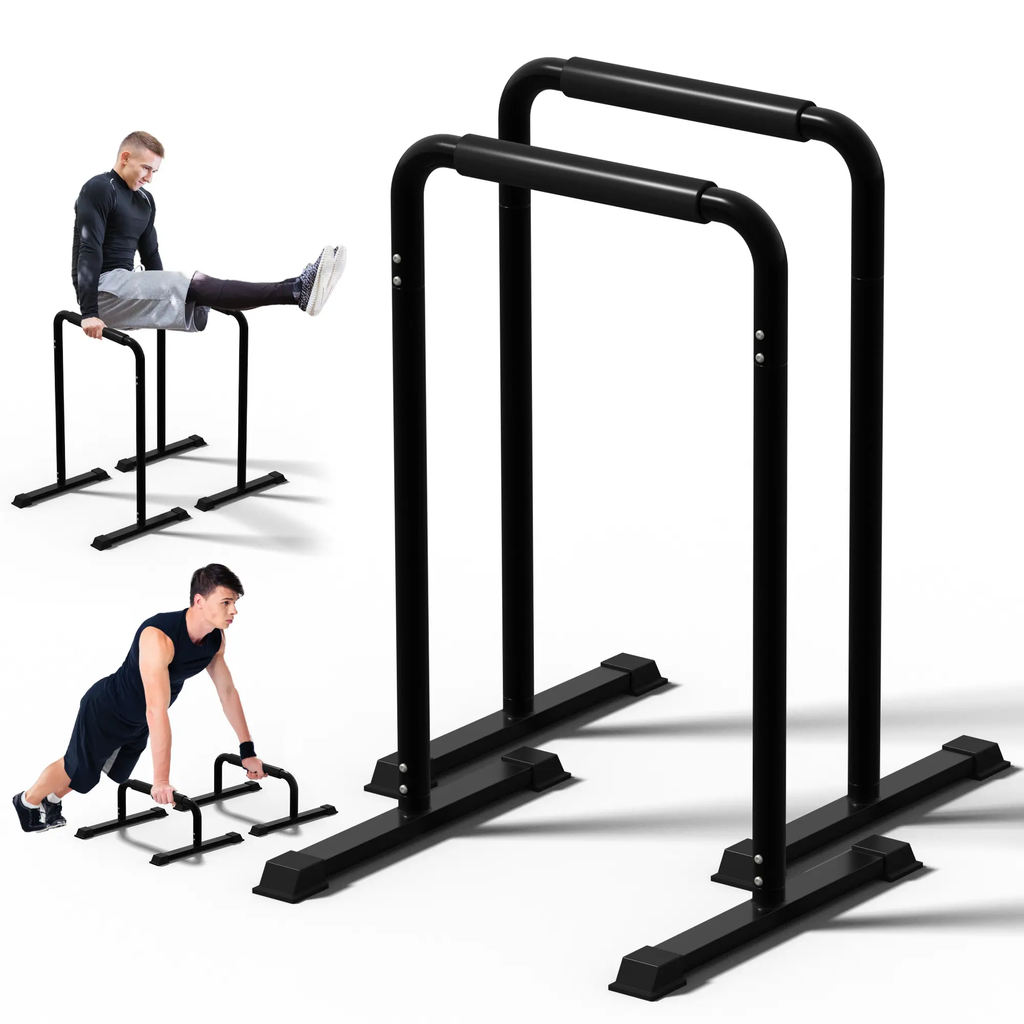 Adjustable Dip Station, Functional Heavy Duty Parallel Bars Dip Stands for Home Gym, Calisthenics & Upper Body Workout Strength Training Equipment